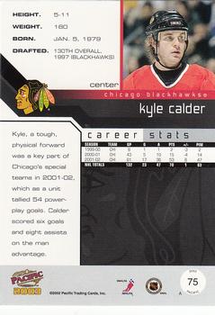 2002-03 Pacific #75 Kyle Calder Back
