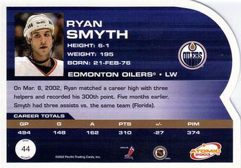 2002-03 Pacific Atomic #44 Ryan Smyth Back