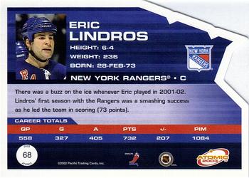 2002-03 Pacific Atomic #68 Eric Lindros Back