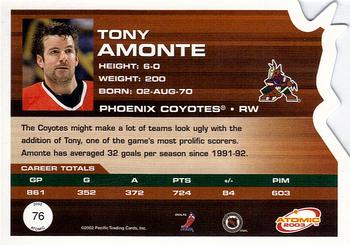2002-03 Pacific Atomic #76 Tony Amonte Back