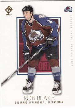 2002-03 Pacific Private Stock Reserve #23 Rob Blake Front