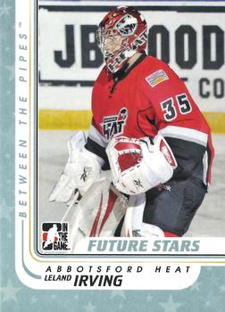 2010-11 In The Game Between The Pipes #73 Leland Irving Front