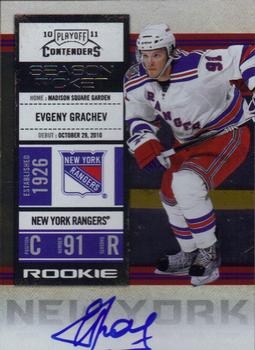 2010-11 Playoff Contenders #152 Evgeny Grachev Front