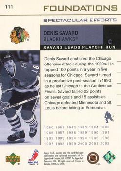 2002-03 Upper Deck Foundations #111 Denis Savard Back