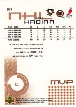 2002-03 Upper Deck MVP #147 Jan Hrdina Back