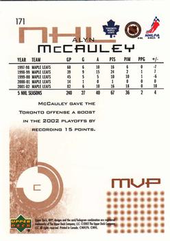 2002-03 Upper Deck MVP #171 Alyn McCauley Back