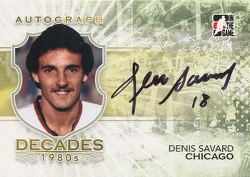 2010-11 In The Game Decades 1980s #A-DSA Denis Savard Front
