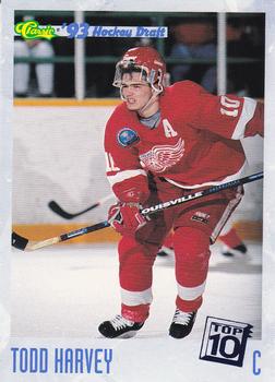 1993 Classic '93 Hockey Draft #9 Todd Harvey Front