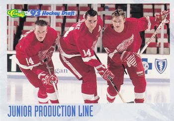 1993 Classic '93 Hockey Draft #33 Kevin Brown / Pat Peake / Bob Wren Front