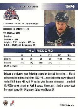 2003-04 In The Game Action #194 Andrew Cassels Back