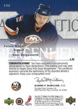 2003-04 SP Authentic #152 Sean Bergenheim Back