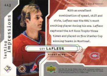 2003-04 SPx #113 Guy Lafleur Back