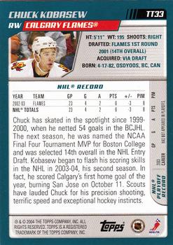 2003-04 Topps Traded & Rookies #TT33 Chuck Kobasew Back