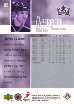 2003-04 Upper Deck #89 Ian Laperriere Back