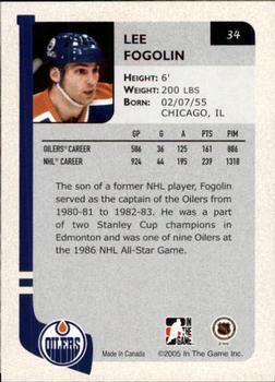 2004-05 In The Game Franchises Canadian #34 Lee Fogolin Back