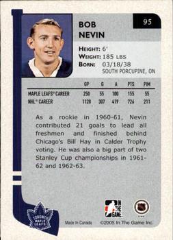 2004-05 In The Game Franchises Canadian #95 Bob Nevin Back