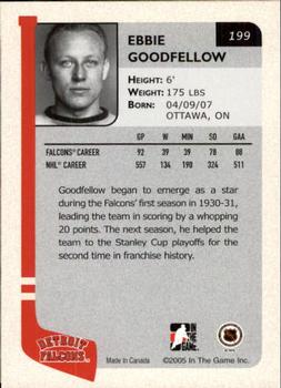 2004-05 In The Game Franchises US West #199 Ebbie Goodfellow Back