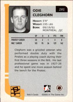 2004-05 In The Game Franchises US West #281 Odie Cleghorn Back