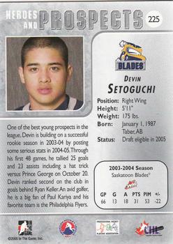 2004-05 In The Game Heroes and Prospects #225 Devin Setoguchi Back