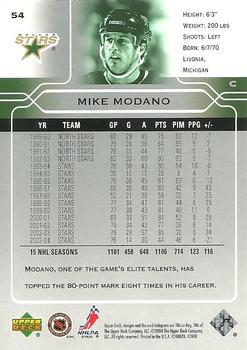 2004-05 Upper Deck #54 Mike Modano Back