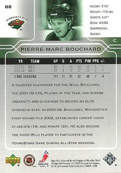 2004-05 Upper Deck #88 Pierre-Marc Bouchard Back