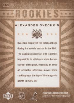 2005-06 Parkhurst #669 Alexander Ovechkin Back