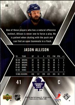 2005-06 SPx #86 Jason Allison Back