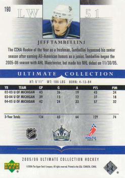 2005-06 Upper Deck Ultimate Collection #190 Jeff Tambellini Back