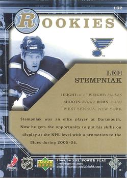 2005-06 Upper Deck Power Play #162 Lee Stempniak Back