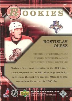 2005-06 Upper Deck Power Play #167 Rostislav Olesz Back