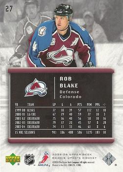 2005-06 Upper Deck Rookie Update #27 Rob Blake Back