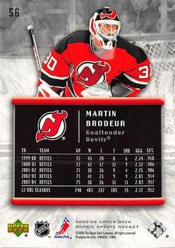 2005-06 Upper Deck Rookie Update #56 Martin Brodeur Back
