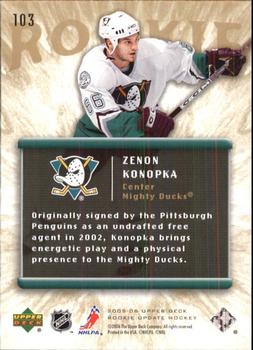 2005-06 Upper Deck Rookie Update #103 Zenon Konopka Back
