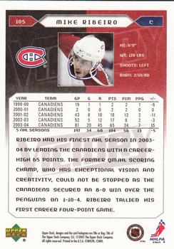 2005-06 Upper Deck Victory #105 Mike Ribeiro Back