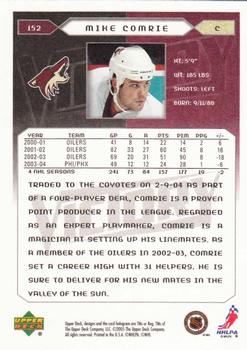 2005-06 Upper Deck Victory #152 Mike Comrie Back