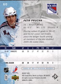 2006-07 Be A Player #60 Petr Prucha Back