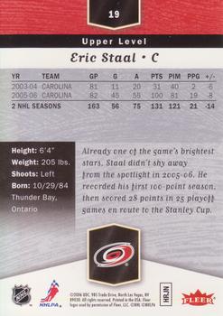 2006-07 Flair Showcase #19 Eric Staal Back