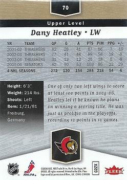 2006-07 Flair Showcase #70 Dany Heatley Back