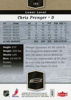 2006-07 Flair Showcase #184 Chris Pronger Back
