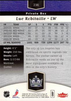 2006-07 Flair Showcase #236 Luc Robitaille Back