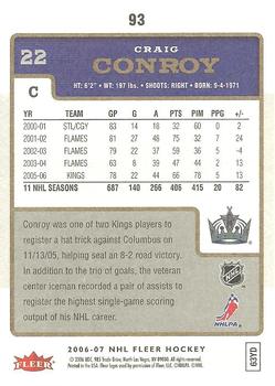 2006-07 Fleer #93 Craig Conroy Back