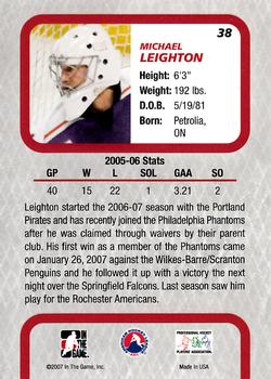 2006-07 In The Game Between The Pipes #38 Michael Leighton Back