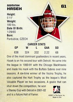2006-07 In The Game Between The Pipes #61 Dominik Hasek Back