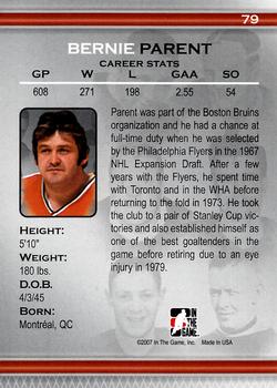 2006-07 In The Game Between The Pipes #79 Bernie Parent Back