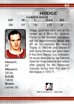 2006-07 In The Game Between The Pipes #82 Charlie Hodge Back