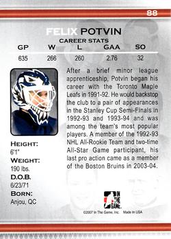 2006-07 In The Game Between The Pipes #88 Felix Potvin Back