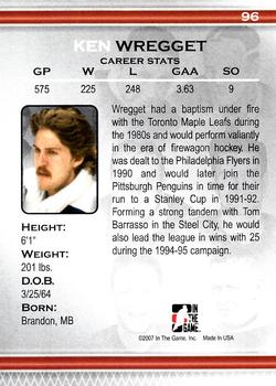 2006-07 In The Game Between The Pipes #96 Ken Wregget Back