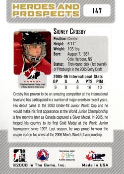 2006-07 In The Game Heroes and Prospects #147 Sidney Crosby Back