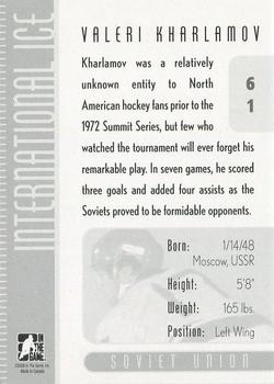 2006-07 In The Game Used International Ice #61 Valeri Kharlamov Back