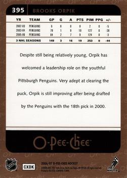 2006-07 O-Pee-Chee #395 Brooks Orpik Back